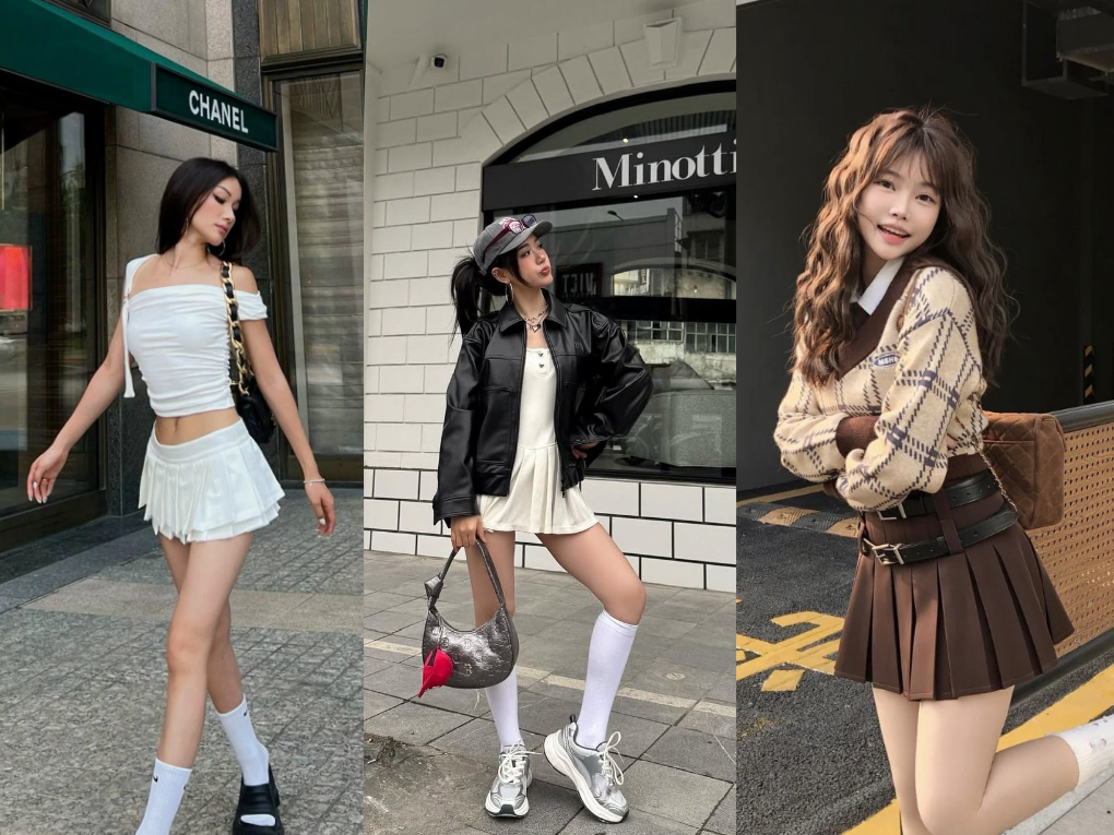 Cách phối chân váy xếp ly thanh lịch cho nàng hiện đại
