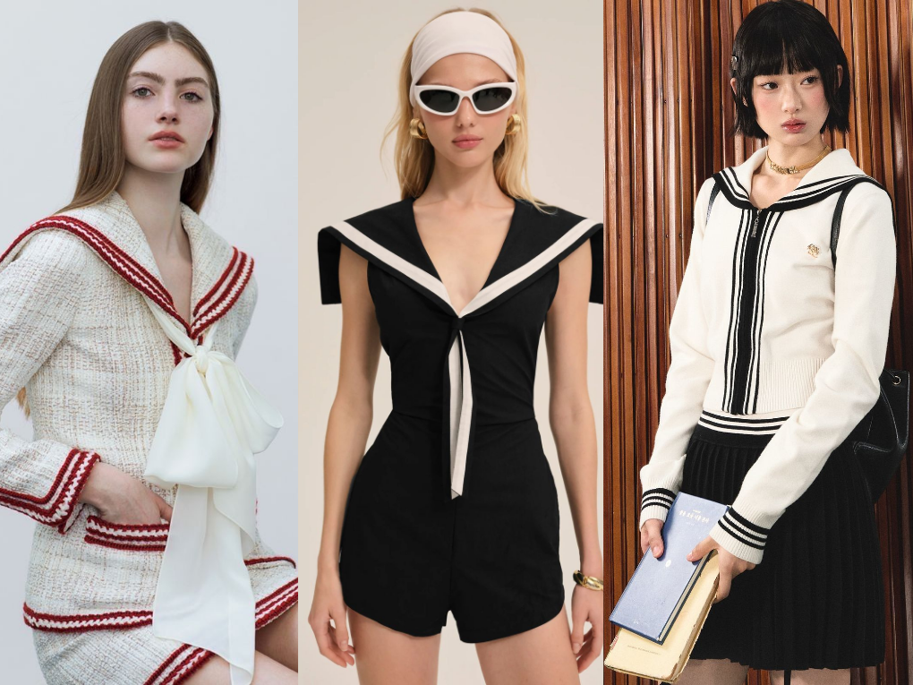 áo cổ thủy thủ thanh lịch