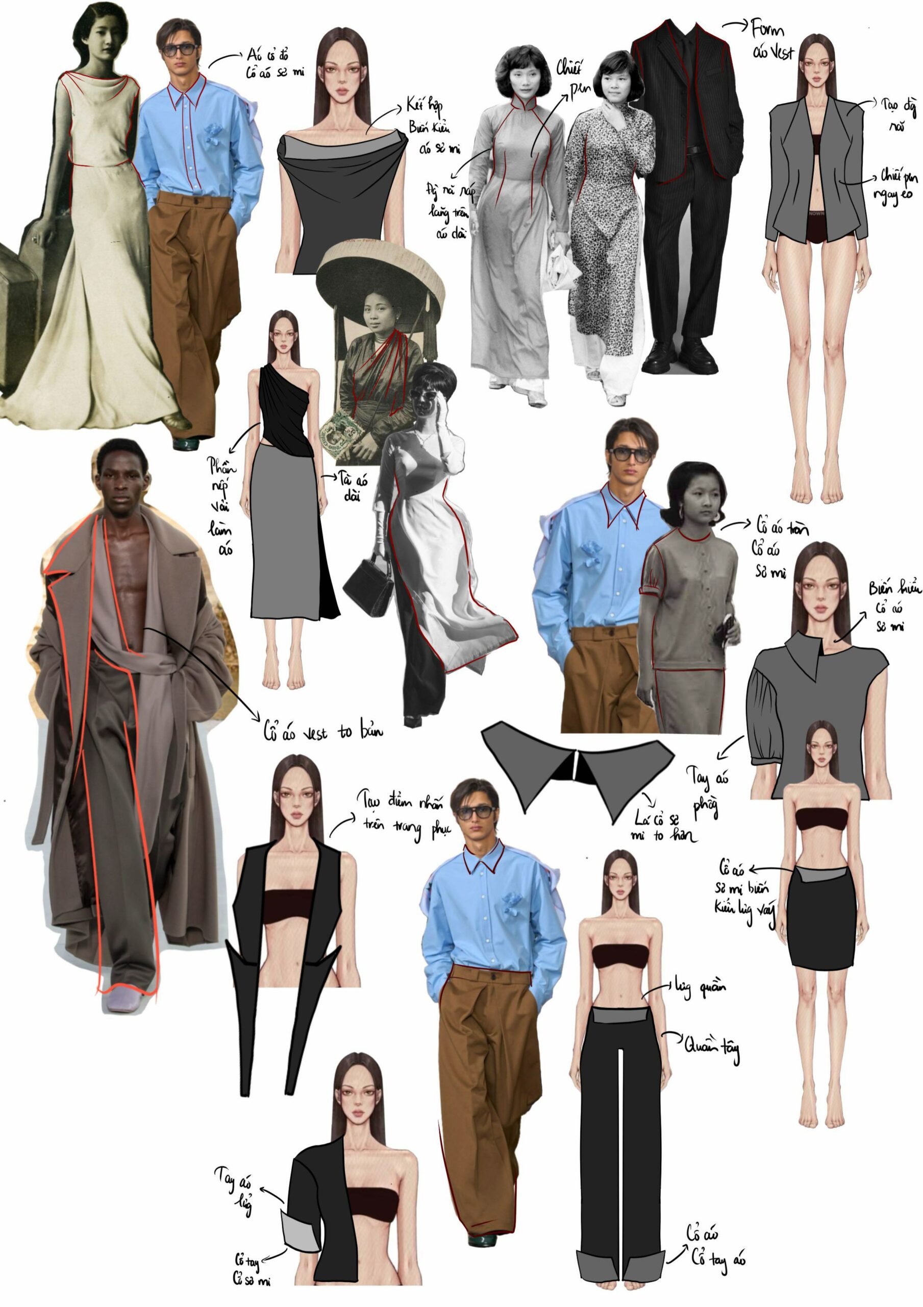 Phân tích chi tiết cổ tay áo kết hợp menswear Re-Code