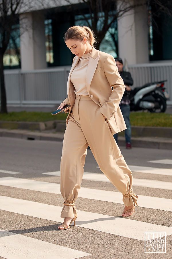 Sandal quai mảnh + suit/blazer