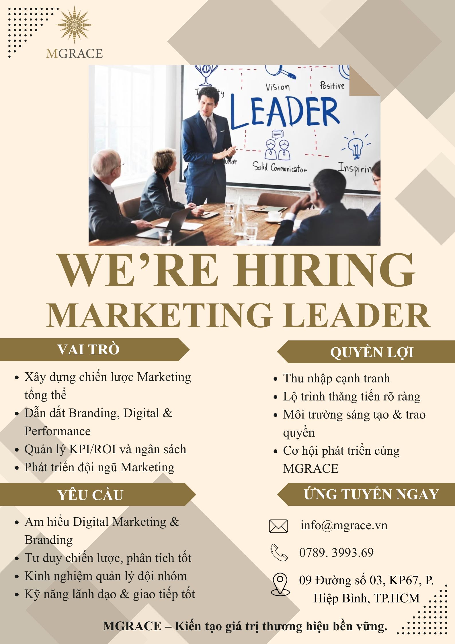 Tuyển dụng Marketing Leader